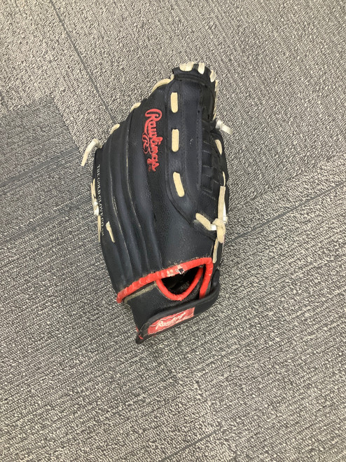 Vist Large View of Product Image Which is Used Rawlings PLAYER SERIES BB/SB Glove RH Throw Black 12"
