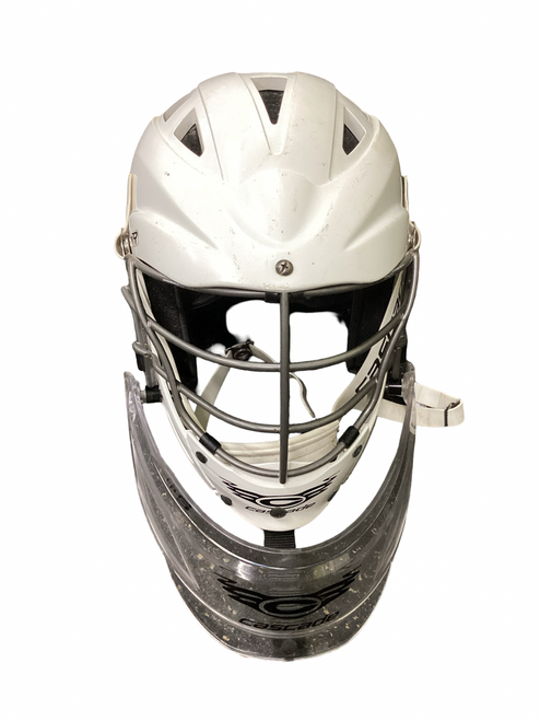 Vist Large View of Product Image Which is Used Cascade CS-R Lacrosse Helmet White One Size