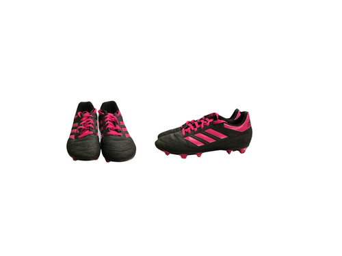 Vist Large View of Product Image Which is Used Adidas Soccer Cleats Black And Pink Junior 05