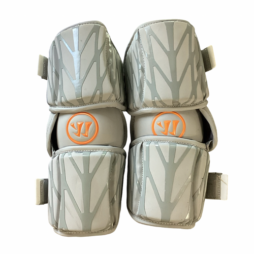 Vist Large View of Product Image Which is Used Warrior FATBOY Lacrosse Arm Pads/Guards Grey LG