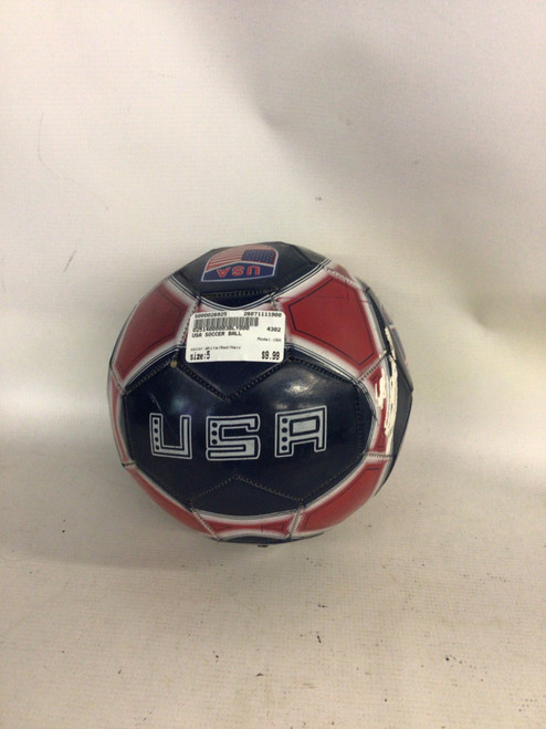 Vist Large View of Product Image Which is Used USA All Size Soccer Ball White/Red/Navy 5