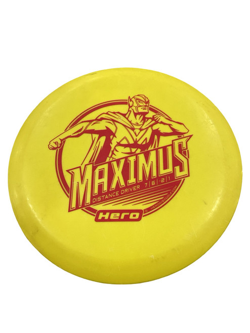 Vist Large View of Product Image Which is Used HERO DISC GOLF MAXIMUS Disc Golf Driver Yellow