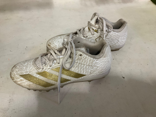 Vist Large View of Product Image Which is Used Adidas Jr FB Cleats White Junior 04