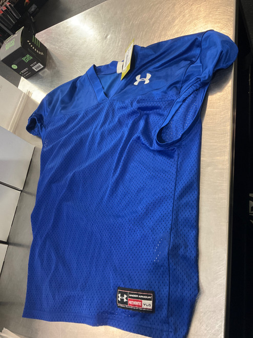 Vist Large View of Product Image Which is Used Under Armour PRACTICE JERSEY YL FB Top Youth Royal Blue LG