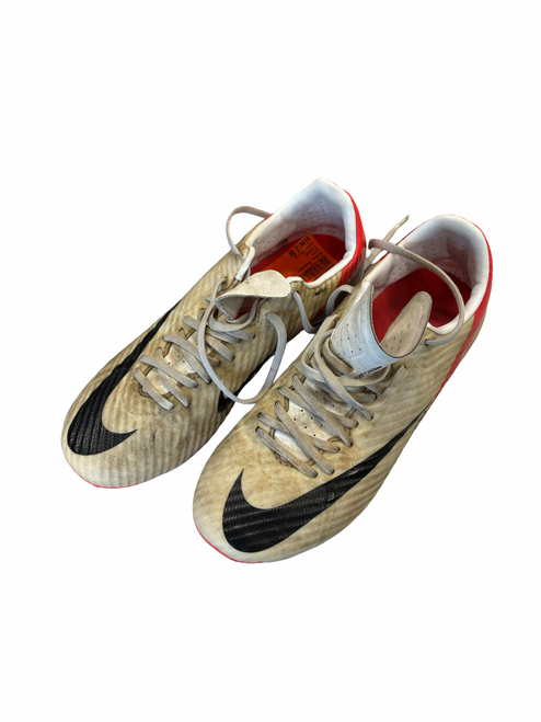 Vist Large View of Product Image Which is Used Nike Soccer Cleats White Junior 04
