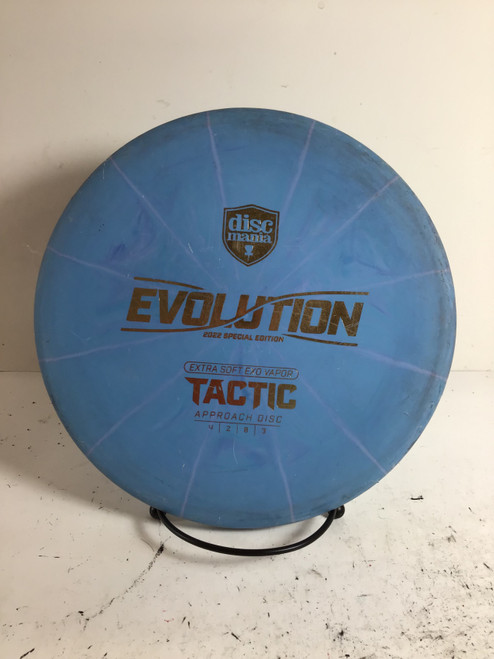Vist Large View of Product Image Which is Used Discmania EVOLUTION EXTRA SOFT EXO VAPOR TACTIC Disc Golf Putter Royal Blue 175g