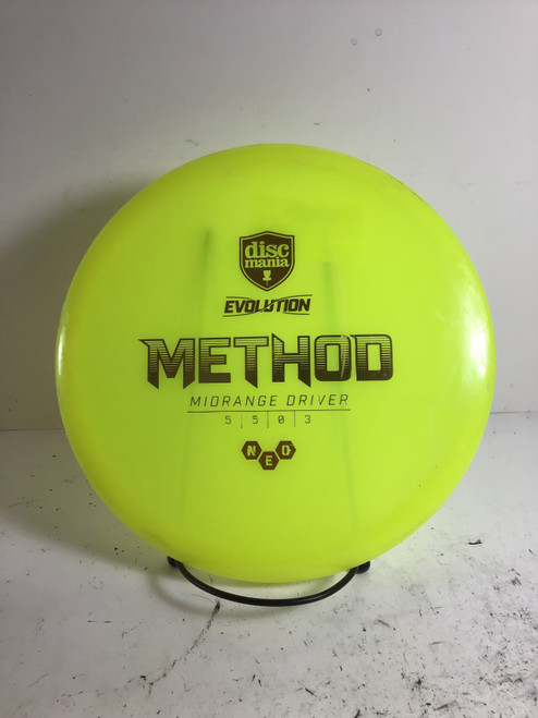 Vist Large View of Product Image Which is Used Discmania EVOLUTION NEO METHOD Disc Golf Mid Range Yellow 179g