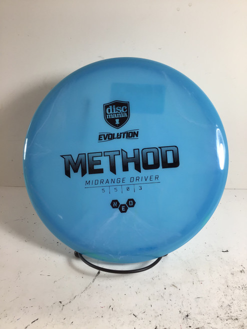 Vist Large View of Product Image Which is Used Discmania EVOLUTION NEO METHOD Disc Golf Mid Range Royal Blue 178g