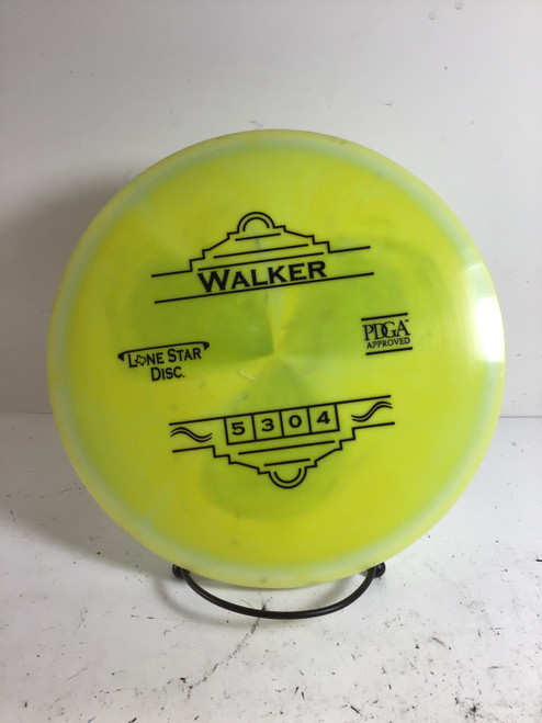 Vist Large View of Product Image Which is Used Lone Star Disc ALPHA WALKER Disc Golf Mid Range Yellow 173g