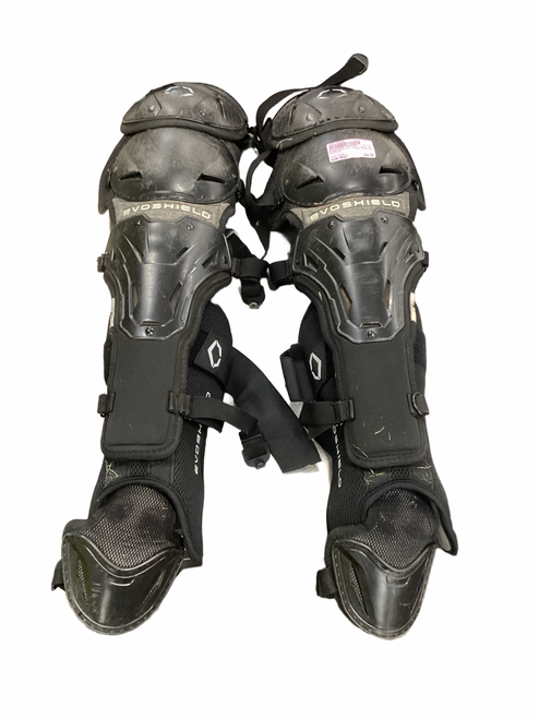Vist Large View of Product Image Which is Used Evoshield EVOSHIELD Catchers Leg Guards Black Adult