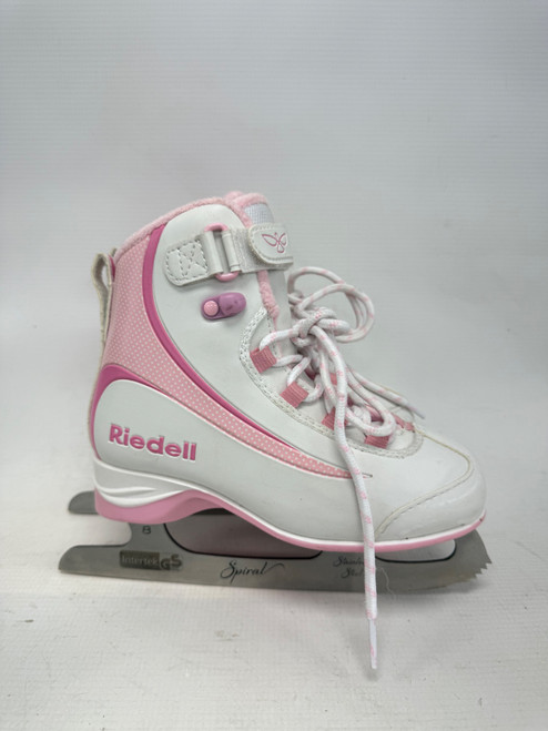 Vist Large View of Product Image Which is Used Riedell SOAR Girls Softboot Skate Pink And White Youth 13.0