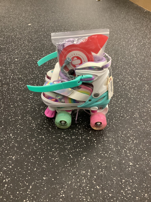 Vist Large View of Product Image Which is Used SULIFEEL Junior Roller Quad Skates Pink Adjustable