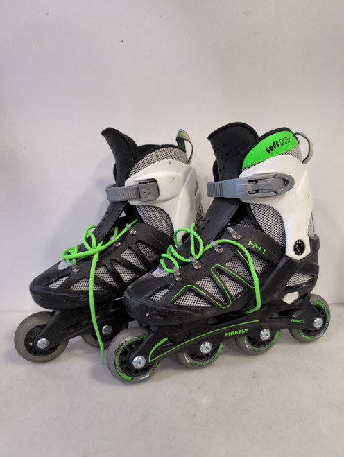 Vist Large View of Product Image Which is Used Firefly ABEC1 Senior Rec Fitness Skates Black Adjustable