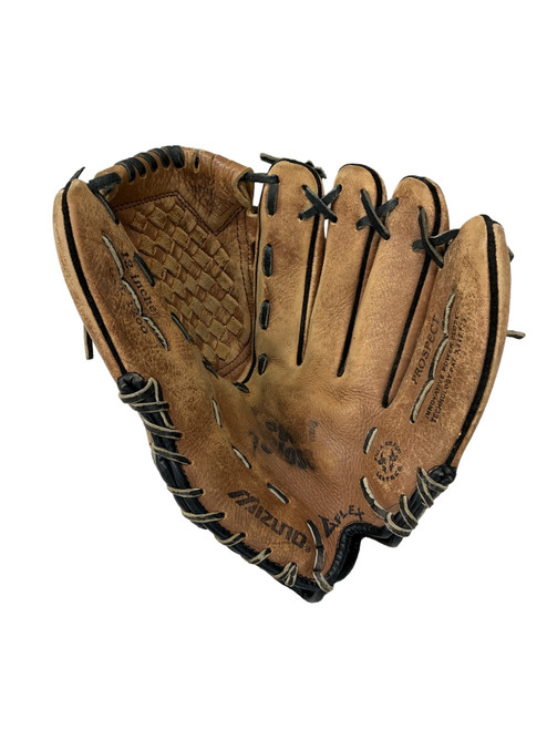 Vist Large View of Product Image Which is Used Mizuno GPL 1200 BB/SB Glove RH Throw Brown 12"