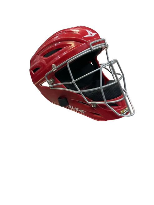 Vist Large View of Product Image Which is Used All-Star MVP2500 Catchers Helmet w/Mask Red MD