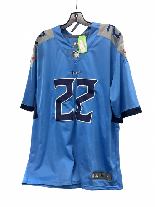 Vist Large View of Product Image Which is Used Nike TITANS FB Top Adult Royal Blue LG