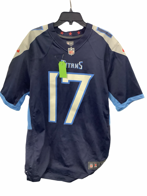 Vist Large View of Product Image Which is Used Nike TITANS JERSEY FB Top Adult Navy Blue LG