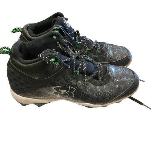 Vist Large View of Product Image Which is Used Under Armour BASEBALL BH CLEATS WHITE BB/SB Cleats Black Junior 06