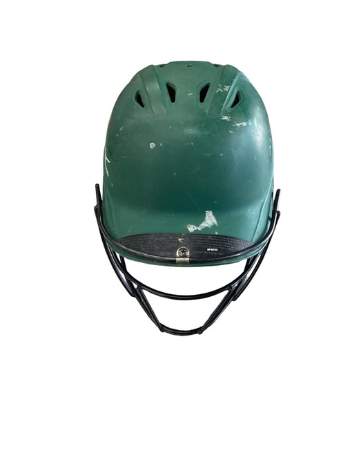 Vist Large View of Product Image Which is Used Mizuno MBH252 - 6 3/4 - 7 3/8 Batting Helmet w/Mask Green M/L