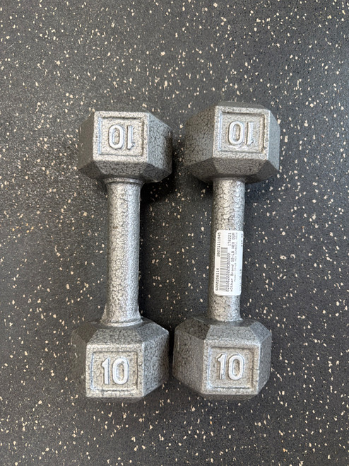 Vist Large View of Product Image Which is Used 10-LB HEX DUMBBELL PAIR Hex Dumbbell (Pair) 10 lb