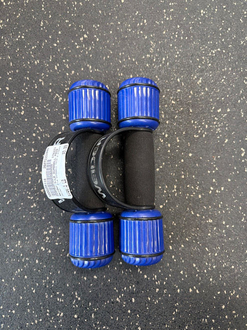 Vist Large View of Product Image Which is Used Weider 3-LB DUMBBELL PAIR W STRAPS Hex Dumbbell (Each) 3 lb