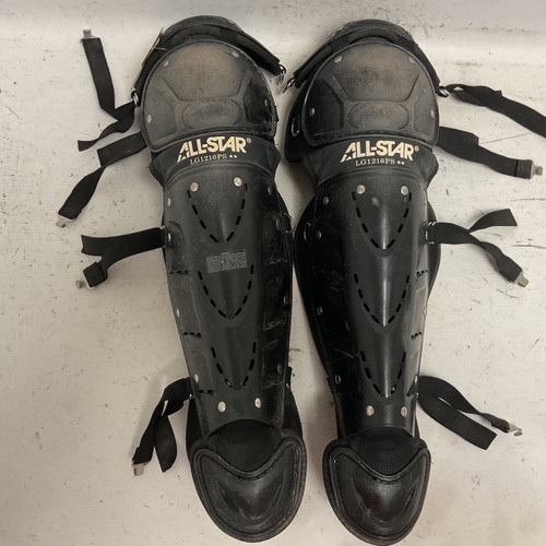 Vist Large View of Product Image Which is Used All-Star LG1216PS Catchers Leg Guards Black Intermed