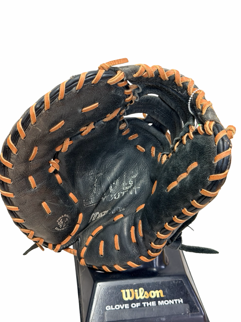 Vist Large View of Product Image Which is Used Mizuno MVP Youth Leather First Base Mitt LH Throw Black 12"