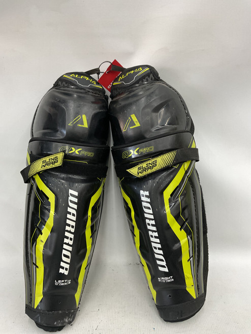Vist Large View of Product Image Which is Used Warrior QX PRO Senior Shin Guards Black 15"