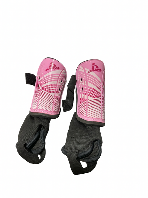 Vist Large View of Product Image Which is Used Brava Soccer Shin Guards Youth Pink XXS
