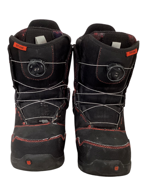 Vist Large View of Product Image Which is Used Burton ZIPLINE BOA Boys Snowboard Boots Black Junior 05