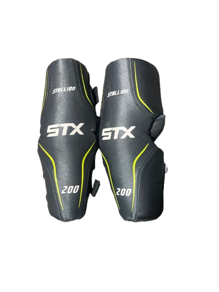 Vist Large View of Product Image Which is Used STX STALLION 200 Lacrosse Arm Pads/Guards Black SM