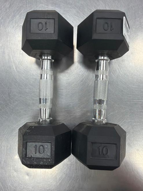 Vist Large View of Product Image Which is Used Hex Dumbbell (Each) 10 lb