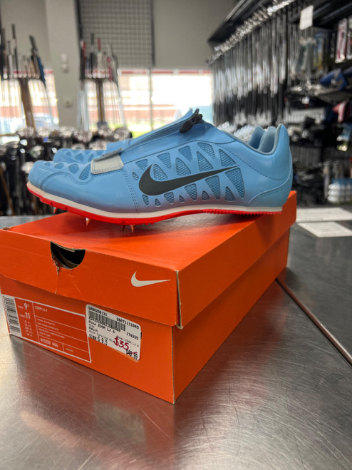 Vist Large View of Product Image Which is New Nike ZOOM LJ 4 Track & Field Cleats Adult Carolina Blue Senior 9.5