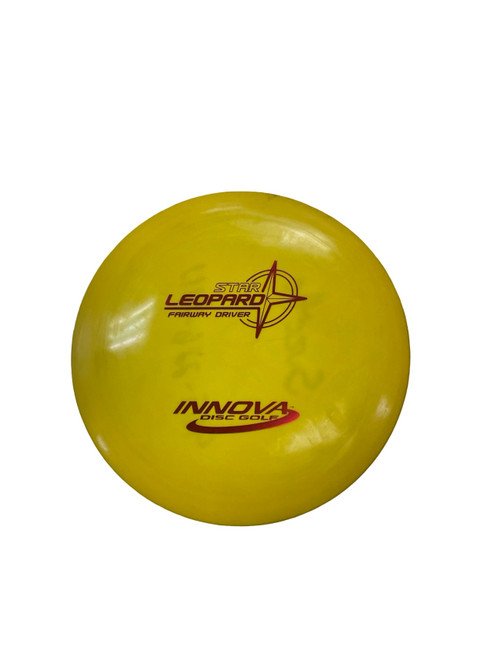 Vist Large View of Product Image Which is Used Innova STAR LEOPARD PFN PATENT NUMBERS Disc Golf Driver Gold 175g