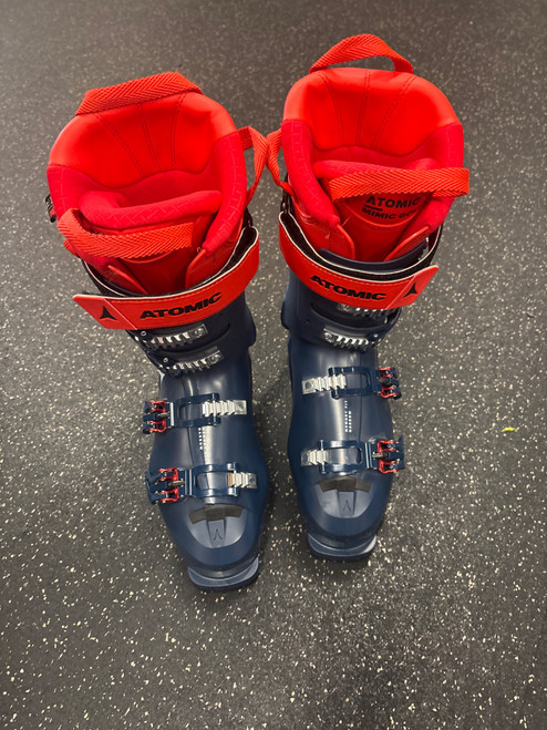 Vist Large View of Product Image Which is Used Atomic HAWX ULTRA 110 S BOOTS Mens DH Ski Boot Navy Blue 280 MP - M10 - W11