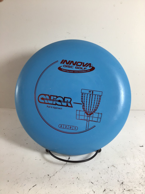 Vist Large View of Product Image Which is Used Innova DX AVIAR Disc Golf Putter Royal Blue 150g