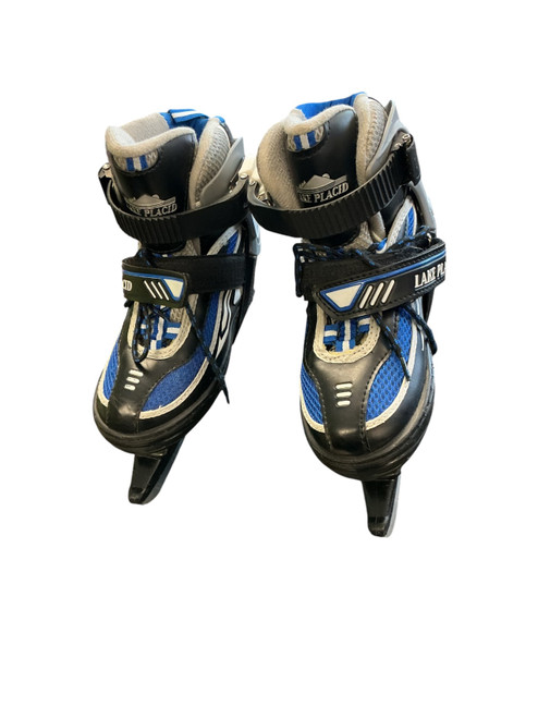 Vist Large View of Product Image Which is Used Lake Placid Y12-J2 Boys Softboot Skate Royal Blue Adjustable