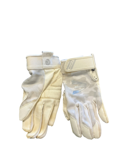 Vist Large View of Product Image Which is Used Easton BB/SB Batting Gloves White SM