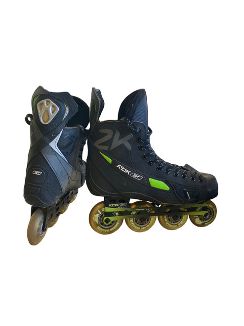 Vist Large View of Product Image Which is Used Reebok REEBOK ROLLER BLADES Senior Roller Quad Skates Black Senior 10
