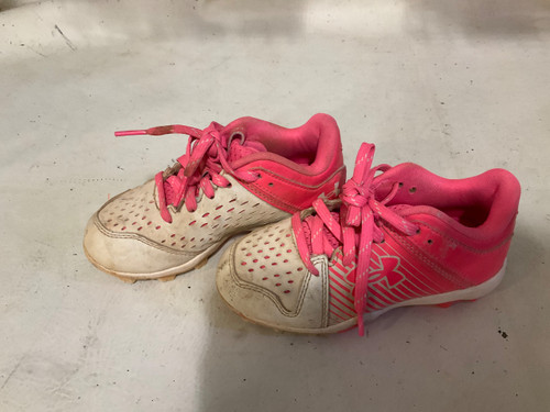 Vist Large View of Product Image Which is Used Under Armour 11K SB CLEATS BB/SB Cleats Pink Youth 11.0