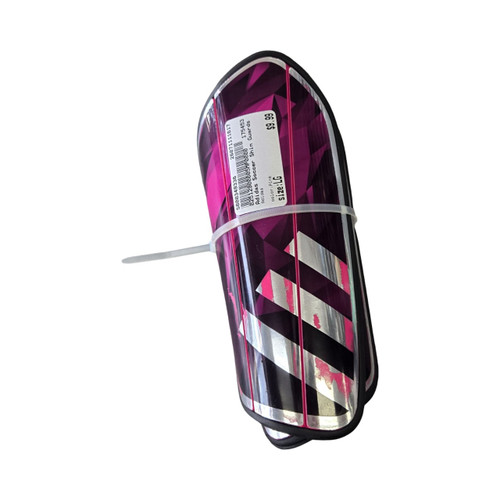 Vist Large View of Product Image Which is Used Adidas Soccer Shin Guards Junior Pink LG