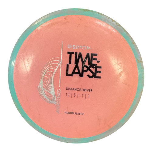 Vist Large View of Product Image Which is Used Axiom FISSION TIMELAPSE Disc Golf Driver Pink 157g