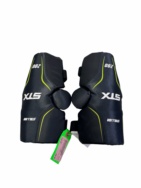 Vist Large View of Product Image Which is Used STX STALLION 200 Lacrosse Arm Pads/Guards Black SM