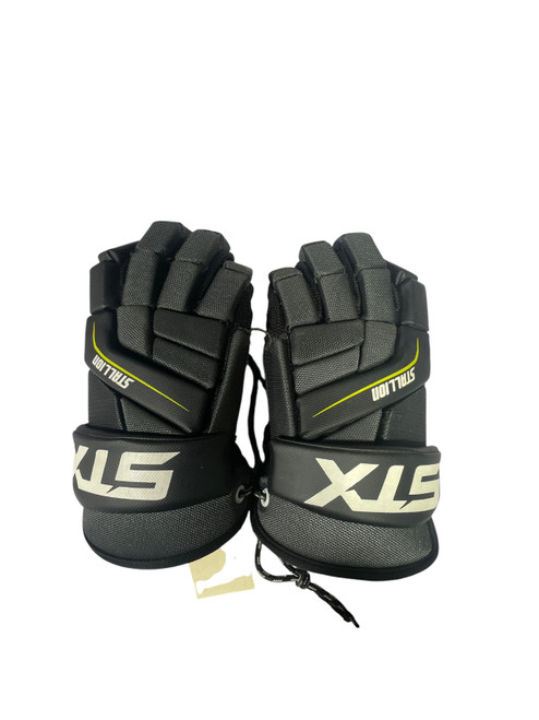 Vist Large View of Product Image Which is Used STX STALLION 200 Lacrosse Gloves Womens Black 11"