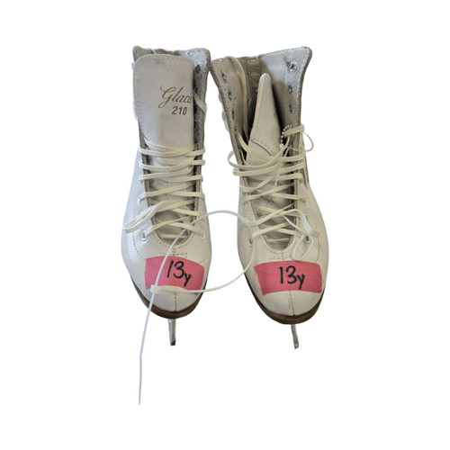 Vist Large View of Product Image Which is Used Jackson GLACIER 210 13Y SKATES Girls Figure Skate White Youth 13.0