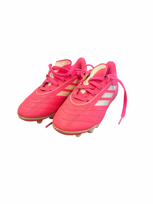 Vist Large View of Product Image Which is Used Adidas Soccer Cleats Pink Youth 11.0