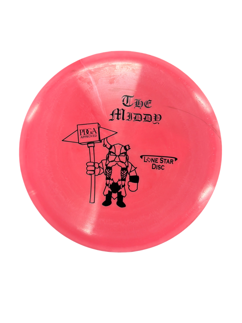 Vist Large View of Product Image Which is Used Lone Star Disc MIDDY Disc Golf Mid Range Pink