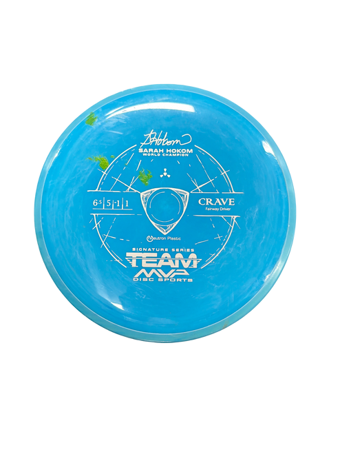 Vist Large View of Product Image Which is Used MVP CRAVE Disc Golf Driver Royal Blue