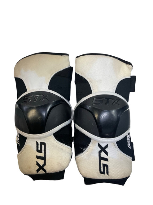 Vist Large View of Product Image Which is Used STX IMPACT Lacrosse Arm Pads/Guards Black MD