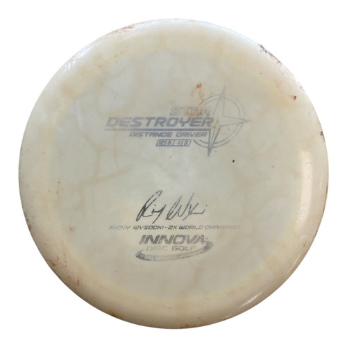 Vist Large View of Product Image Which is Used Innova STAR DESTORYER Disc Golf Driver White 177g
